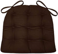 Barnett Cotton Duck Brown Dining Chair Pad with Ties - Small