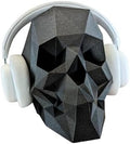 Geometric Skull Headphone Holder - Minimalist Gamer Stand