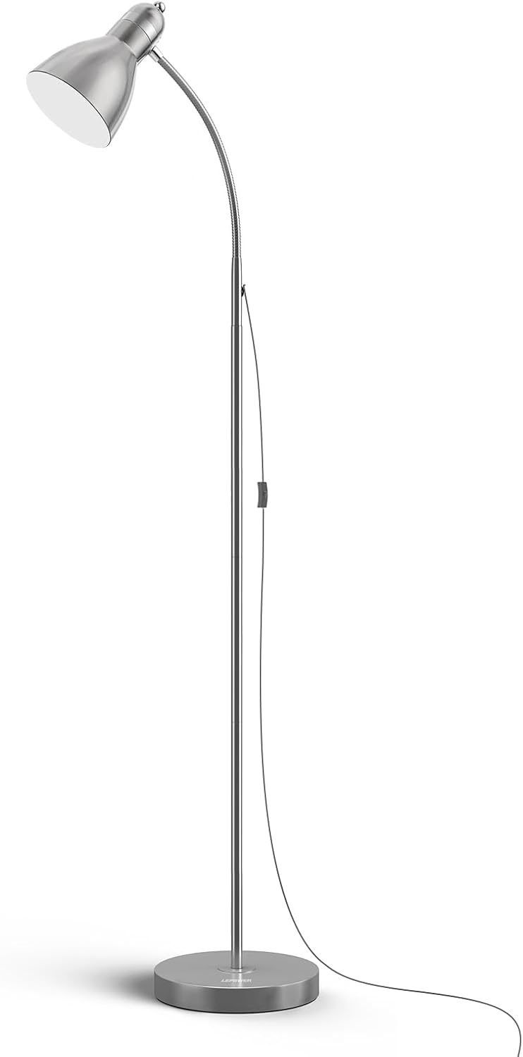 LEPOWER Floor Lamp with Adjustable Gooseneck for Reading
