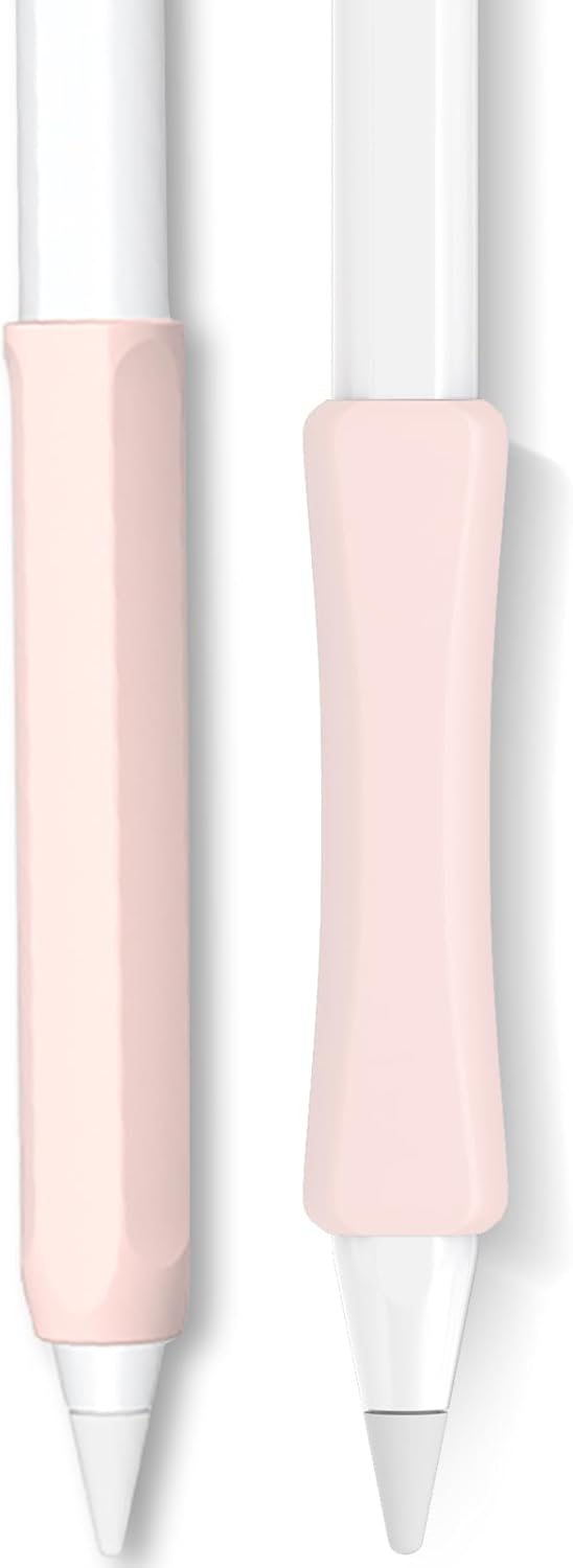 2025 Liquid Silicone Grip 2 Pack for Apple Pencil, Ergonomic & Compatible, Pink