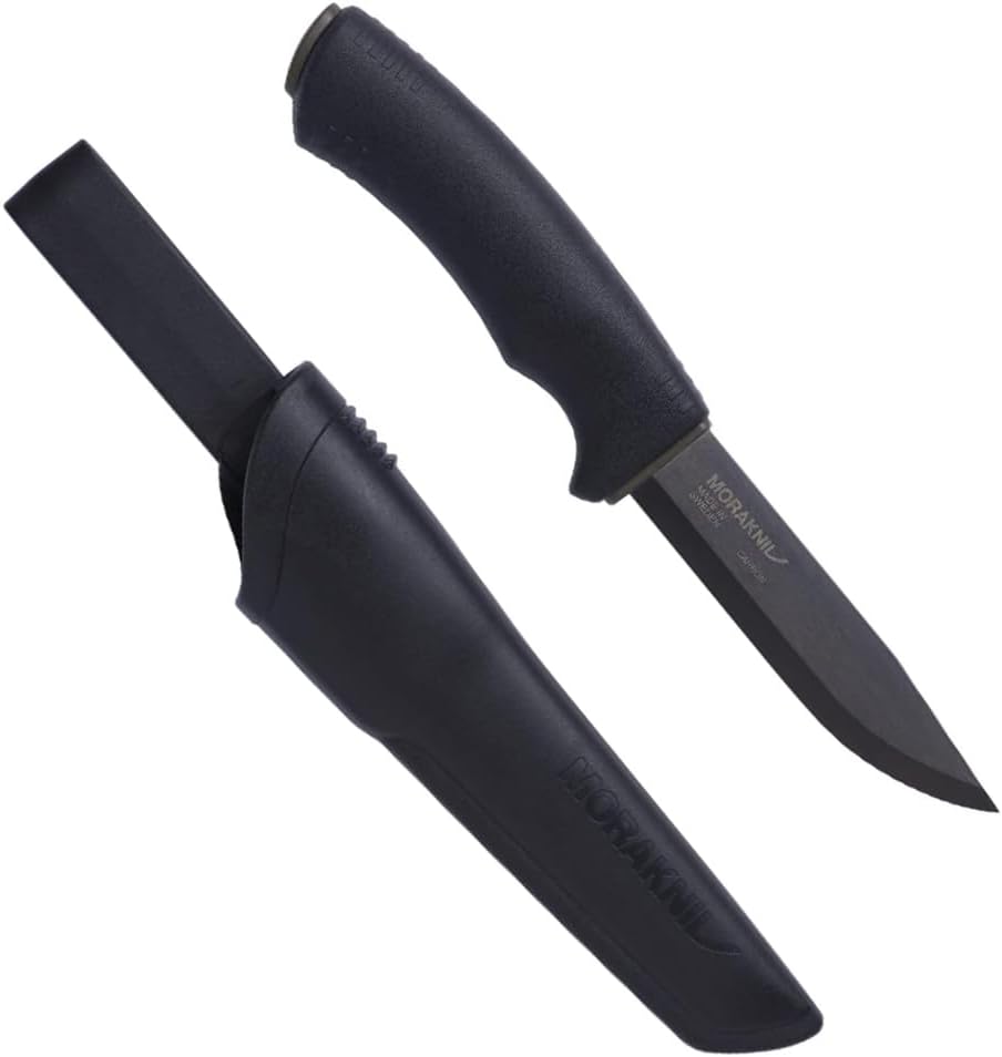 Moraniv Carbon Steel Fixed-Blade Bushcraft Knife for Outdoor Use