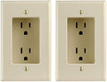Leviton 689-I 15 Amp Recessed Duplex Receptacle - Clean Cord Hiding