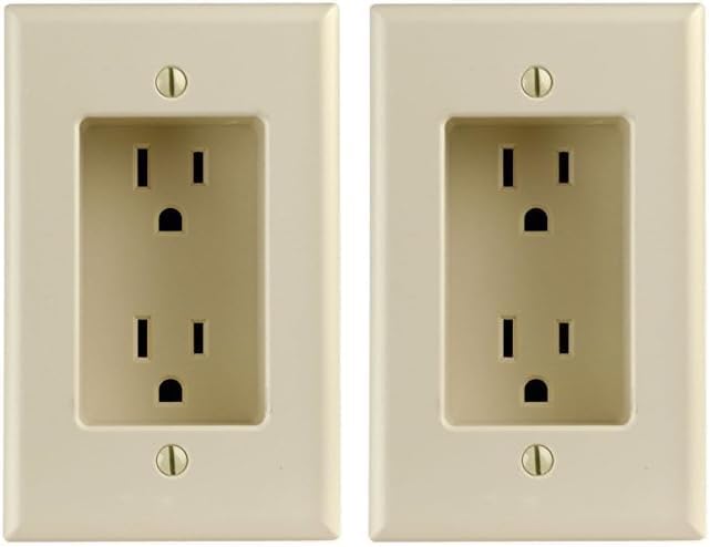 Leviton 689-I 15 Amp Recessed Duplex Receptacle for Home Use