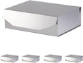 5 Silver Large Gift Boxes with Lid 13x9x4 in - Reusable Presentation