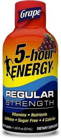 5-hour ENERGY Shot Regular Strength Grape for Quick Energy Boost