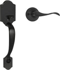 Haidms Front Door Handle Black Matte - Durable Reversible Handleset