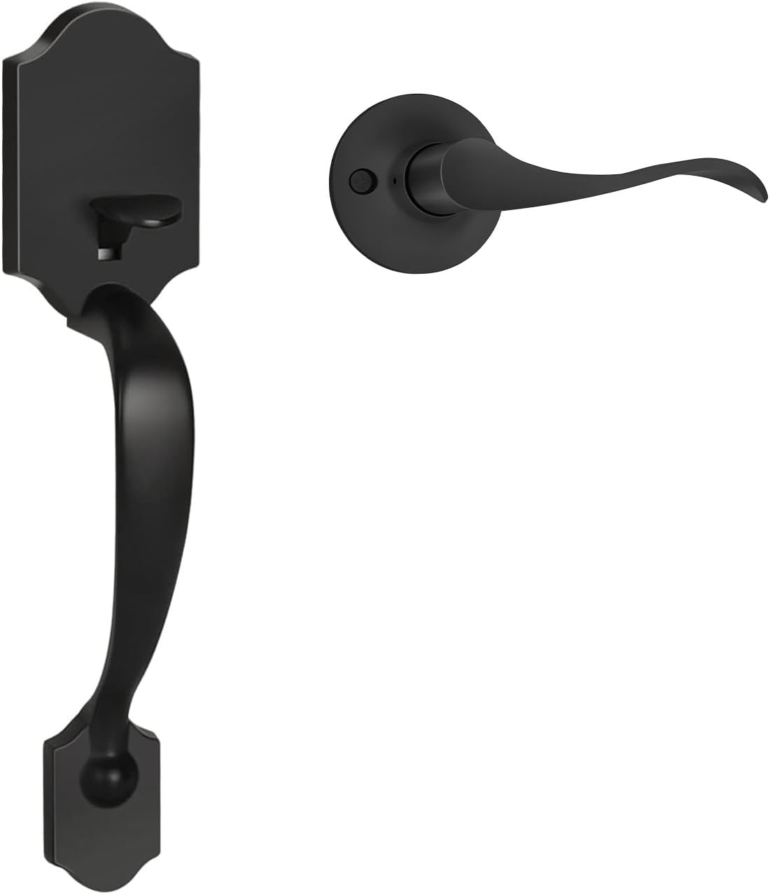 Haidms Front Door Handle Set in Matte Black for All Doors