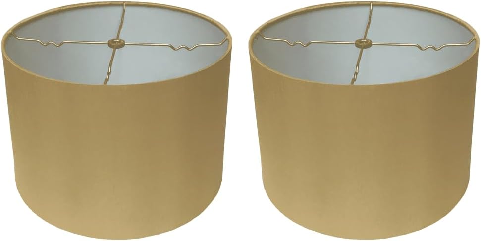 Shallow Drum Hardback Lamp Shade 17 x 18 x 11.5 in Antique Gold