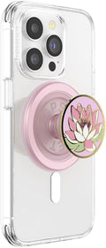 PopSockets Phone Grip for MagSafe - Enamel Water Lily Magnetic Stand