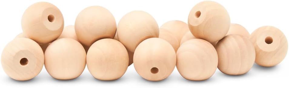 Unfinished Wood Ball Knobs for Kitchen Cabinets and Crafts