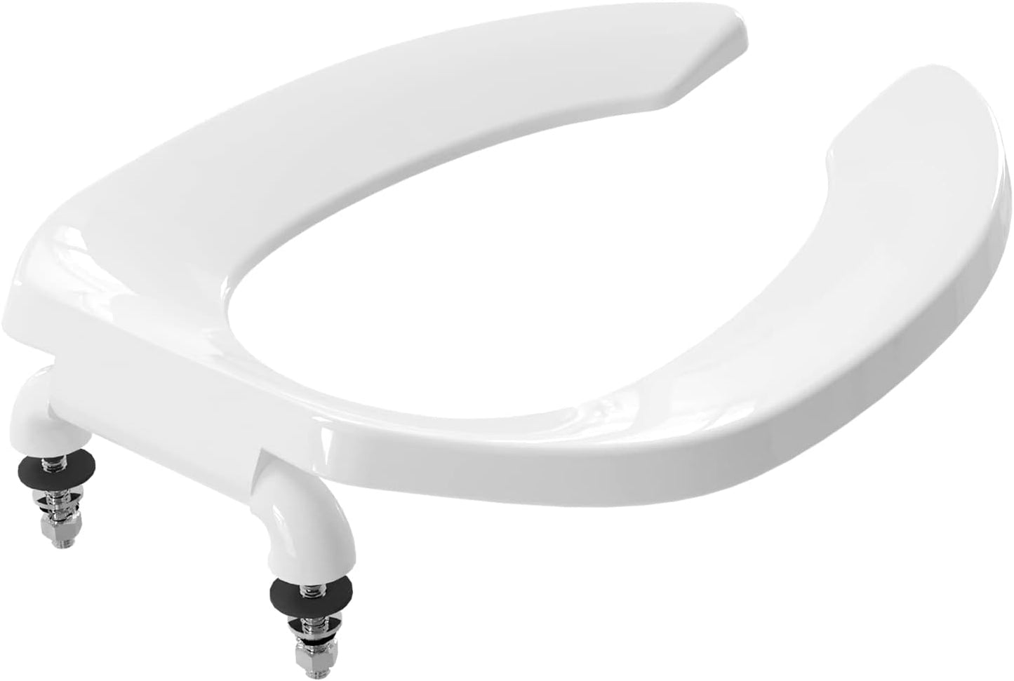 Commercial Heavy Duty Open Front Toilet Seat for Elongated Toilets