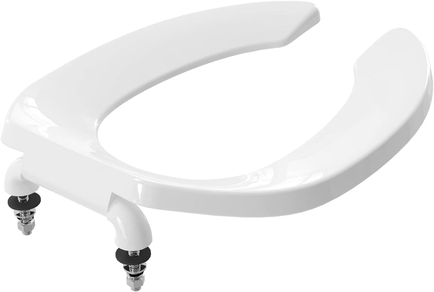 Commercial Heavy Duty Open Front Toilet Seat for Elongated Toilets