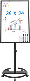 Mobile Whiteboard 36 x 24 in Portable Magnetic Dry Erase Board