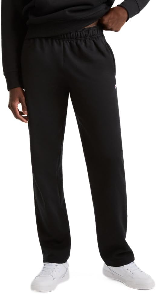 Champion Men's Fleece Open-Bottom Sweatpants for Comfort