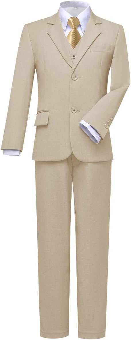 Visaccy Boys Slim Fit Dress Clothes for Special Occasions