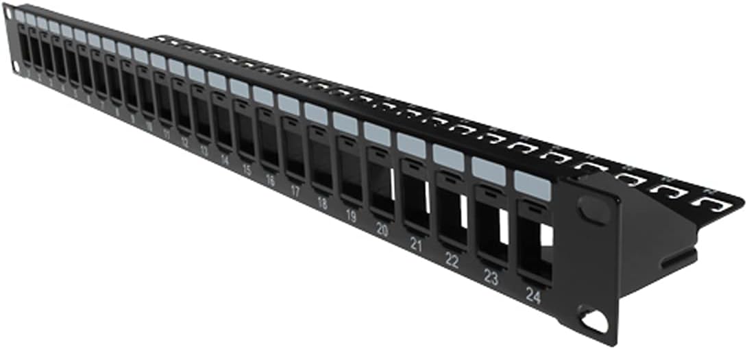 Vertical Cable 24 Port Blank Patch Panel - Durable Steel Design