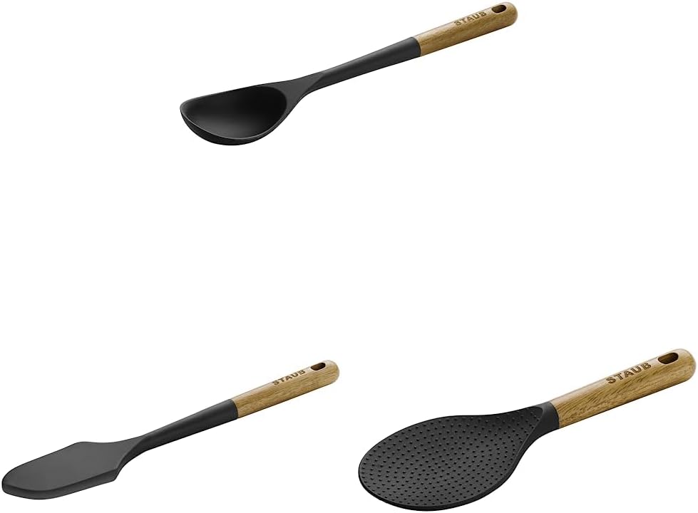 STAUB Silicone Spatula & Rice Spoon for Cooking and Serving