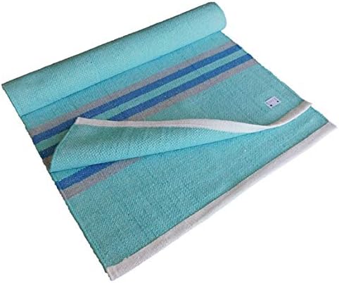 Kakaos Eco-Friendly Organic Cotton Yoga Rug - Heavy & Thick 24x72 Mat