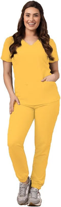 Green Town Scrubs for Women Scrub Set - Comfortable Stretch Jogger Set