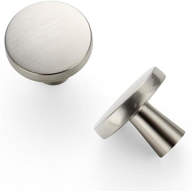 Brushed Nickel Kitchen Cabinet Knobs - 30 Pack Drawer Pulls