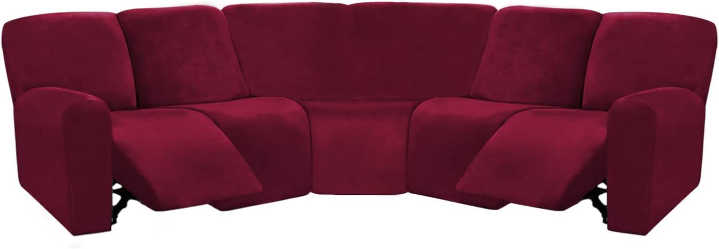 ULTICOR 7-Piece L Shape Recliner Sofa Covers for Comfort