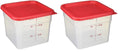 Cambro CamSquare 6 qt Storage Container Pack of 2 - Durable Square