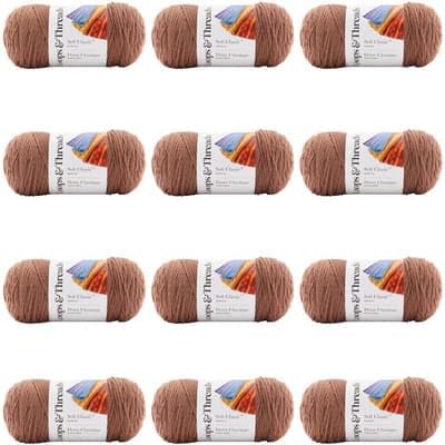 Soft Classic Solid Yarn 12 Pack for Creative Crafting Projects