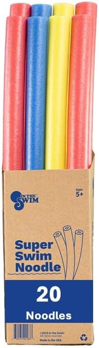 Jumbo Pool Noodles 20-Pack for Fun and Exercise in Water
