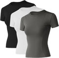 Loovoo Women Workout Shirts Compression Tee - Tight Fit, Quick Dry