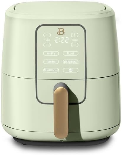 Drew Barrymore Sage Green Air Fryer - Turbocrisp Tech, Touch Display!