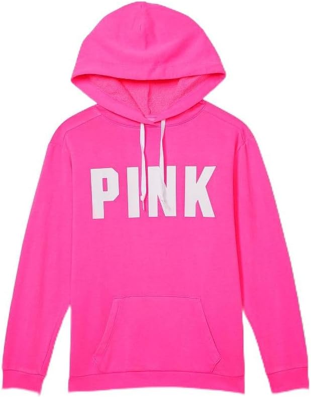 PINK Logo Campus Hoodie Sweatshirt for Women - Cozy Comfort