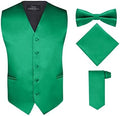 S.H. Churchill & Co. Men's 4 Piece Vest Set - Classic Satin Formal Kit