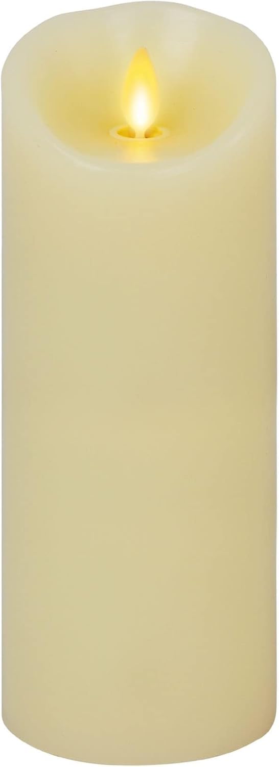 Luminara Moving Flame LED Pillar Candle: Safe, Scented Glow