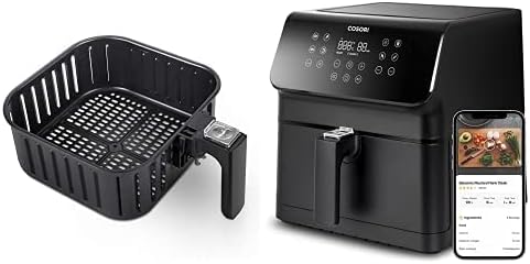 COSORI 5.8QT Air Fryer Black - Extra Basket for Back-to-Back Cooking
