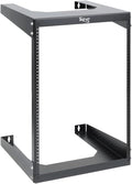 15U Wall Mount 19 Open Frame Server Rack - Space-Saving 18in Depth