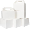 50 Ct Large Party Gift Boxes with Handle White - Easy Pop-Up Favor