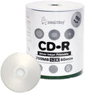 Smartbuy 700mb/80min 52x CD-R Silver Inkjet Hub Printable Disc - Bulk
