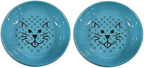 Van Ness Eco-Friendly Cat Dishes, 8 oz, (2 Pack), Vibrant Colors