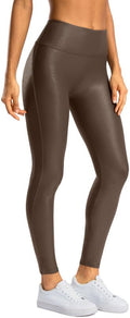 Faux Leather Leggings for Women High Waisted 25in/27in/29in - Stretch