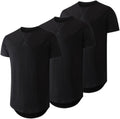 JMIERR Mens 3 Pack Cotton Hipster Longline Crewneck (Style 3RWV)