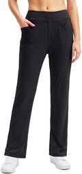 Women's Golf Pants High Waisted Pull On Pants - Stretch 3 Pockets