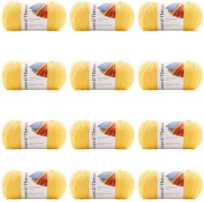 Soft Classic Solid Yarn 12 Pack for Creative Crafting Projects