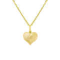 Solid Gold Puffy Heart Pendant Cremation Necklace - Elegant Keepsake