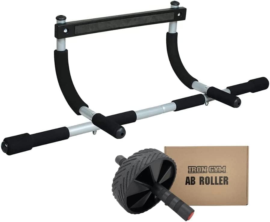 Pull-Up Bar for Total Upper Body Workout with Ab Roller