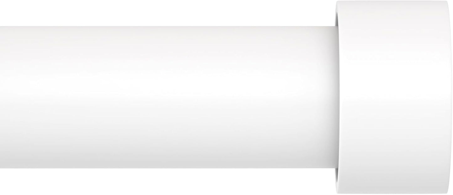 White Extra Long Curtain Rod for Windows, Adjustable 30 to 254 in