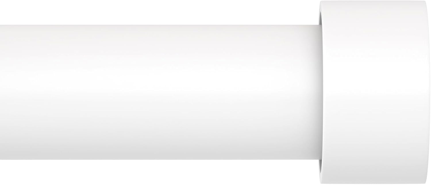 White Extra Long Curtain Rod 30 to 226 inch for Heavy Curtains