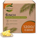 Raj Palm Leaf 6 in Bulk Plates 1200 Pack - Compostable Dinnerware