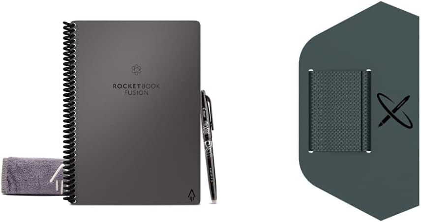 Rocketbook Fusion Smart Notebook - Plan, Organize, and Reuse! - Deep Space Gray