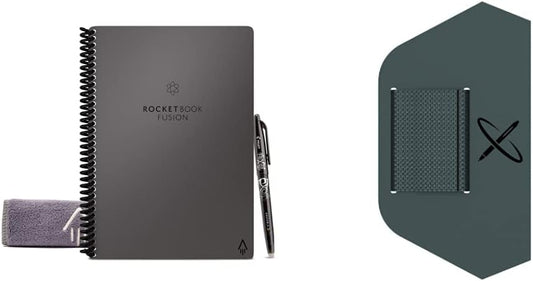 Rocketbook Fusion Smart Notebook - Plan, Organize, and Reuse! - Deep Space Gray