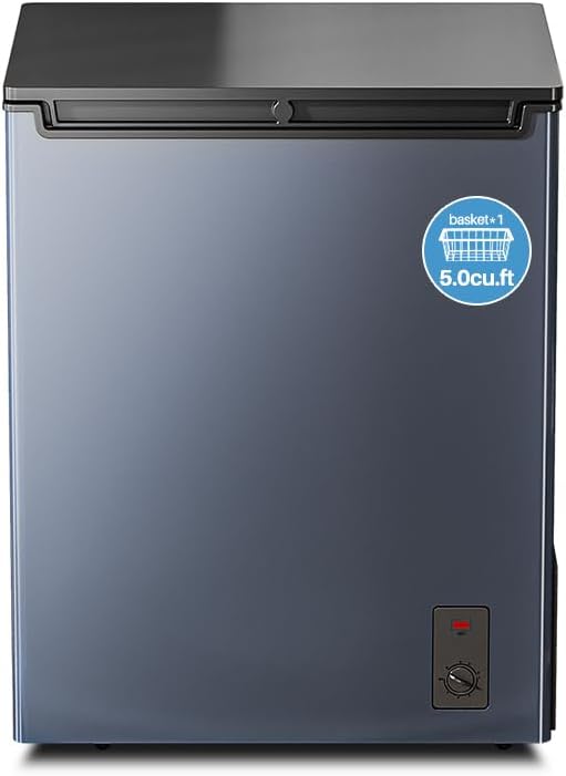 5.0Cu. Ft. Chest Freezer with Removable Basket for Home Use